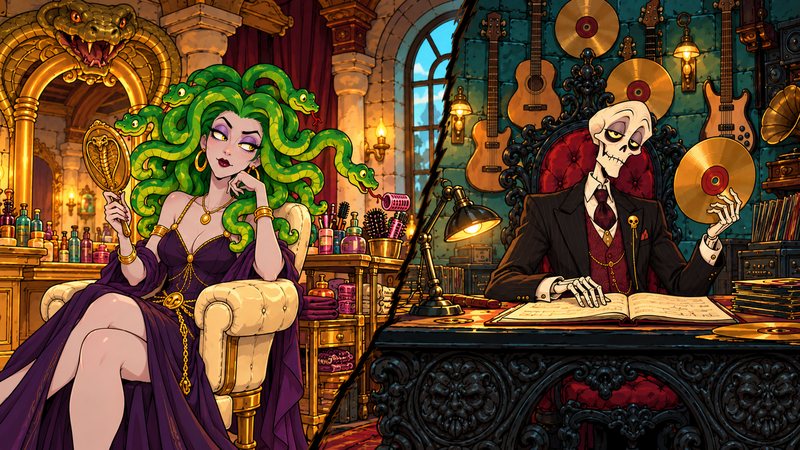 Medusa's salon and Death's record label